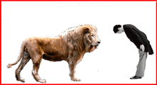 Gif animé lion mange homme